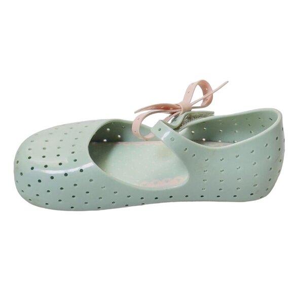 MINI MELISSA Girls' Perforated Jelly Shoes Furadinha X Mary Jane Flats Size 11 - Picture 8 of 12